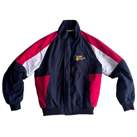Holloway Other - Vintage Holloway Jacket Mens M Black/Red Made in USA Bomber Fleetguard Safety